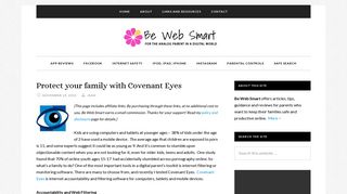 Protect your family with Covenant Eyes | Be Web Smart