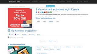 Safeco instant incentives login Results For Websites Listing