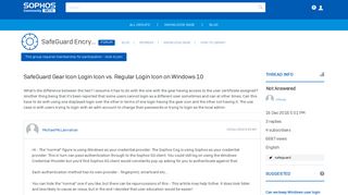 SafeGuard Gear Icon Login Icon vs. Regular Login Icon on Windows ...