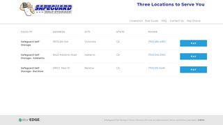Pay Online | Safeguard Self Storage