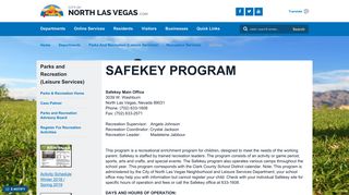 Safekey Program - City of North Las Vegas