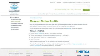 Make an Online Profile | National CPS Certification