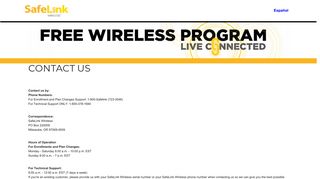 Contact Us | Safelink Wireless