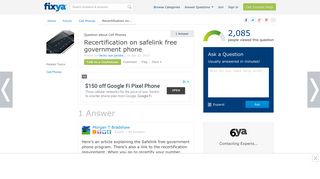 SOLVED: Recertification on safelink free government phone - Fixya