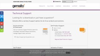 Technical Support - SafeNet - Gemalto