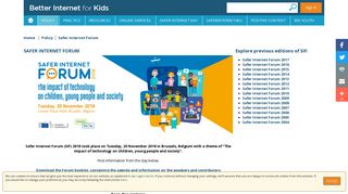 Better Internet for Kids - Safer Internet Forum