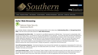 Safer Web Browsing | Southern West Virginia Community and ...