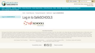 Log in to SafeSCHOOLS - Issaquah School District
