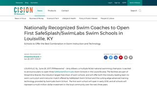 Nationally Recognized Swim Coaches to Open First SafeSplash ...