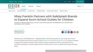 Missy Franklin Partners with SafeSplash Brands to Expand Swim ...
