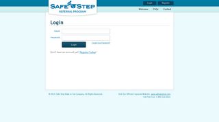 Safe Step Referrals Program - Account - Login