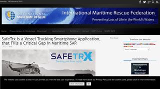 Safetrx is a Vessel Tracking Smartphone Application, that Fills a ...