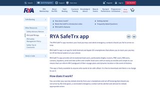 RYA SafeTrx app | Keep In Touch | Safe Boating | Safe Boating ...