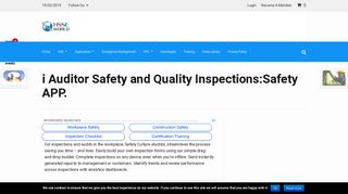 i Auditor Safety and Quality Inspections:Safety APP. - HSSE WORLD