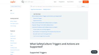 SafetyCulture - Integration Help & Support | Zapier