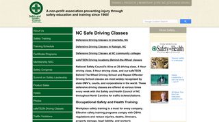 Safety and Health Council of North Carolina: Safety Training