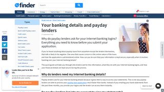 Why do payday lenders need my Internet bank details? | finder.com.au
