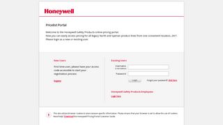 Login - User Portal - Honeywell Safety Products