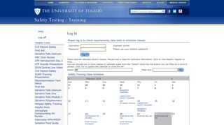 Safety Testing / Training - University of Toledo