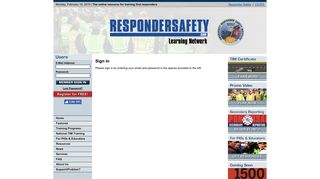 Responder Safety Learning Network Login