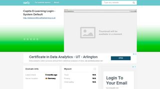 datasoundltd.safetylearning.co.uk - Capita E-Learning Login - Syst ...