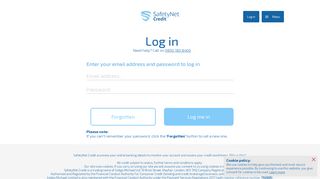 | SafetyNet Credit | Log in