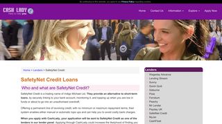 SafetyNet Credit Loans | SafetyNet Credit Alternatives | Apply with ...