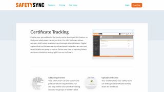 Certificate Tracking - SafetySync