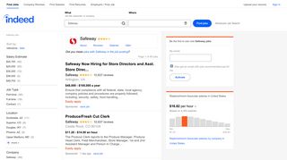 Safeway Jobs, Employment | Indeed.com