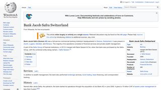 Bank Jacob Safra Switzerland - Wikipedia