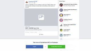 Sunderland AFC - Videos on SAFSEE are now available to... | Facebook