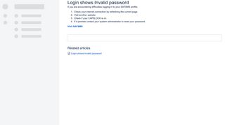 Login shows Invalid password - SAFSMS Help - FlexiSAF - Atlassian