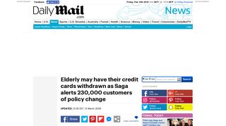 Elderly may have their credit cards withdrawn as Saga alerts ...