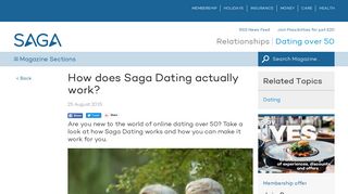 How does Saga Dating actually work? - Saga
