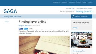 Finding love online - Saga