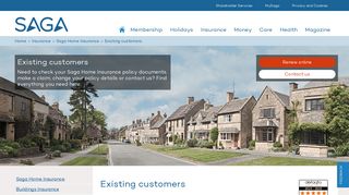 Saga Home Insurance for Over 50s | Existing Customers