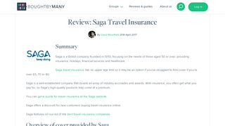 Review: Saga Travel Insurance - Bought By Many
