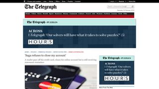 'Saga refuses to close my account' - Telegraph