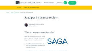 Saga pet insurance review - Bought By Many