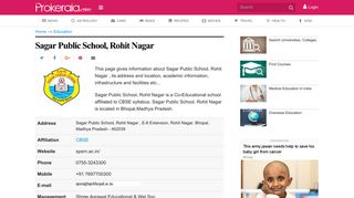 Sagar Public School, Rohit Nagar , CBSE Syllabus, Bhopal, Madhya ...
