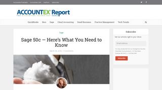 Sage 50c — Here's What You Need to Know - Accountex Report