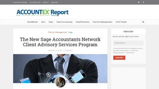 The New Sage Accountants Network Client Advisory Services Program