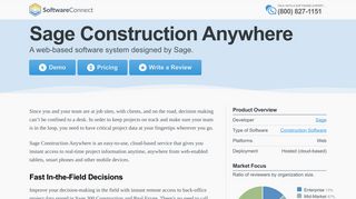 Sage Construction Anywhere | 2019 Software Reviews, Pricing, Demos