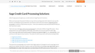 Sage Credit Card Processing Solutions - Century Business Solutions