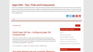 login – Sage CRM – Tips, Tricks and Components - Greytrix