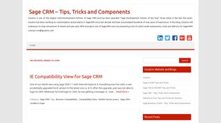 Unable to login – Sage CRM – Tips, Tricks and Components - Greytrix