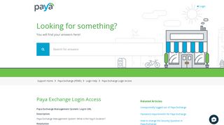 Paya Exchange Login Access - Paya