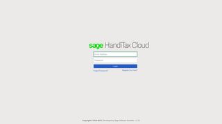Sage HandiTax Cloud - Login - Sage HandiSoft