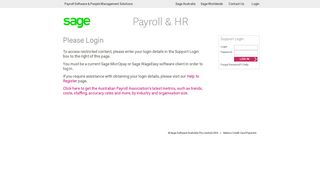 Sage Payroll & HR Online Portal - Login - Sage HandiSoft
