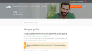 Edit your profile - Sage